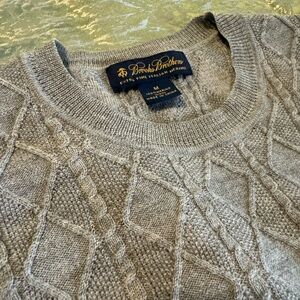 Brooks Brothers Gray Merino Wool Men's Sweater